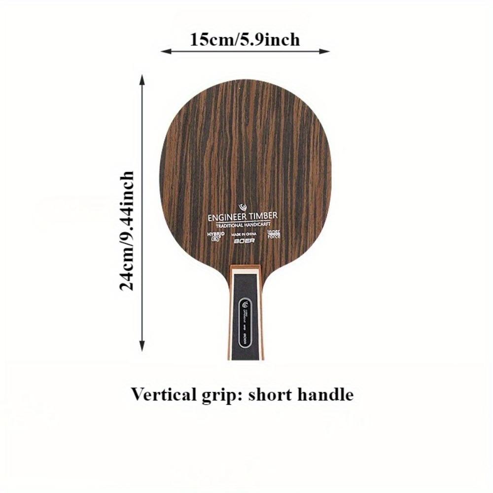 Table Tennis Racket Blade - Long Handle, High-Quality Racket for Improved Control and Spin Performance, Practical Ping Pong Paddle | Elegant Wooden Handle | Smoothly Polished Blade Surface