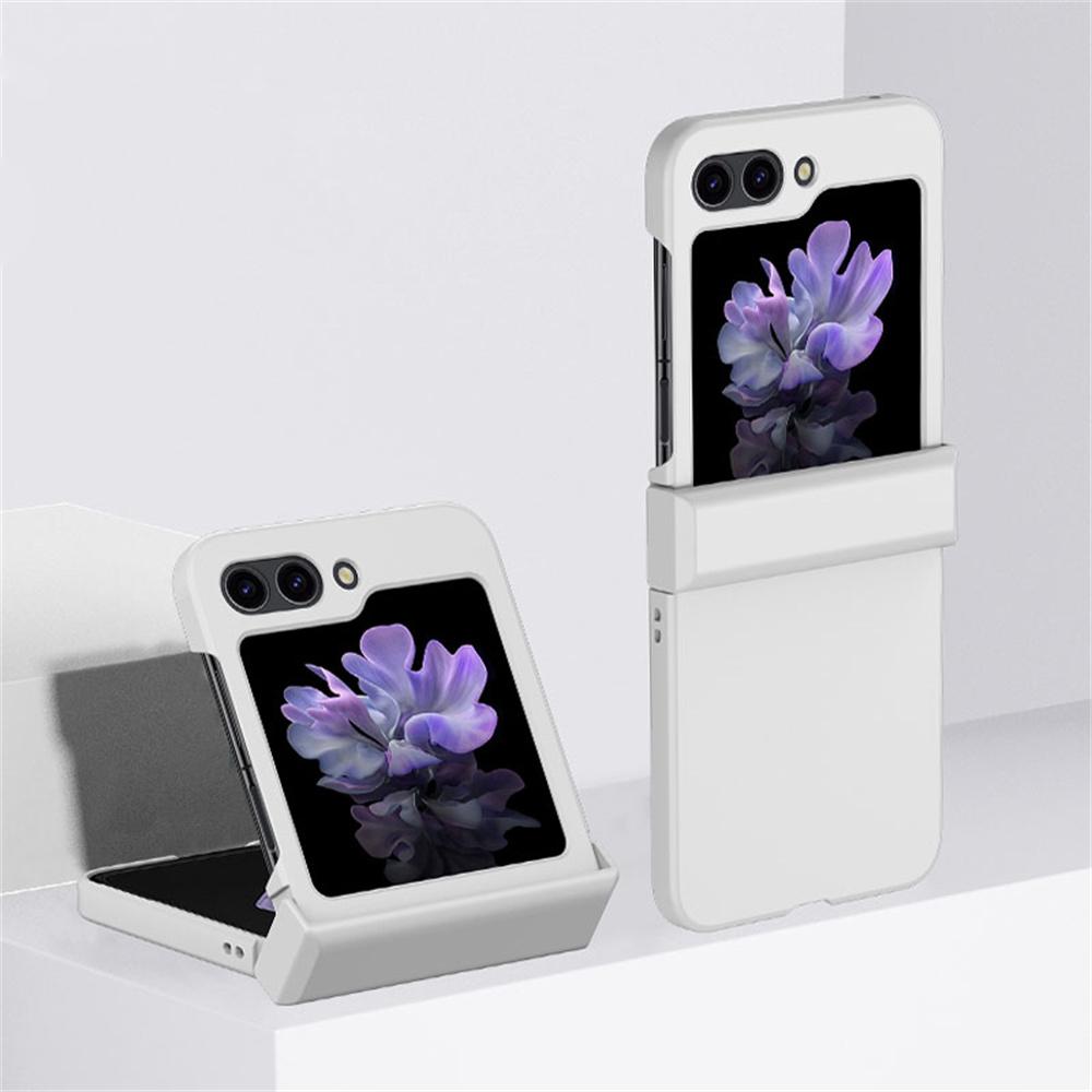 Luxury 3-in-1 Hinge Protection Foldable Smartphone Casing for Samsung Galaxy Z Flip 3/4/5/6/7, Ultra-Thin Shockproof Hard PC Armor Accessory for Handheld Devices, Polycarbonate
