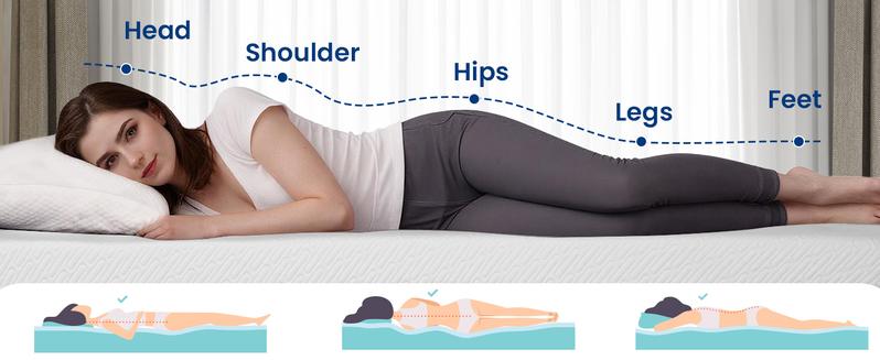 3-Inch Mattress Topper Queen Size,Cozy Gel Memory Foam Cooling Pad White (with Removable & Washable Bamboo Cover) Bedding Sleep