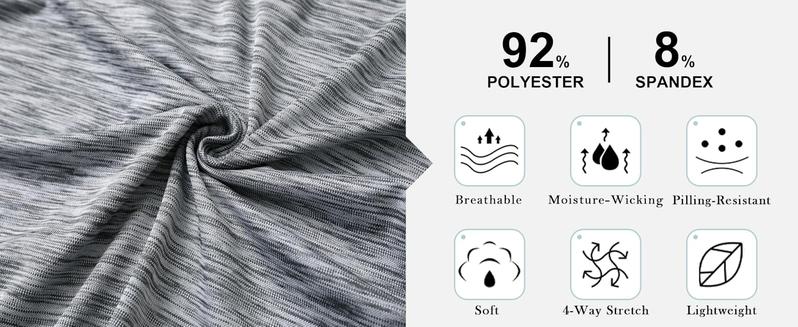 MAELREG Golf Shirts for Men Dry Fit Short Sleeve Casual Performance Moisture Wicking Heather Pique Collared Polo Menswear Top