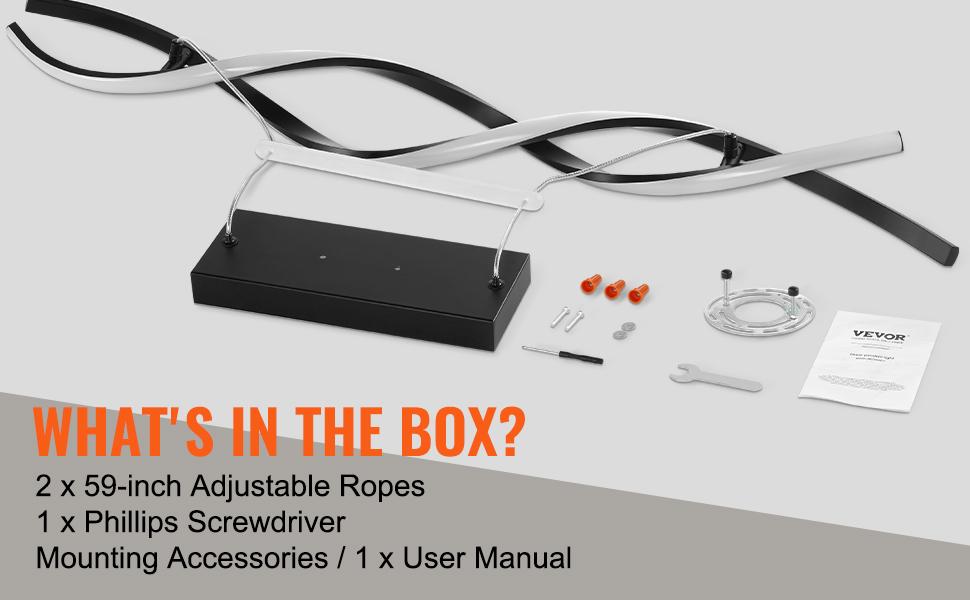 VEVOR Modern Chandelier Light Fixtures, 24W, Dimmable LED Pendant Light with Silicone Lampshade, 3000K/ 4000K/ 6500K Color Temperature Adjustable Ceiling Lamp, for Kitchen, Dining Room