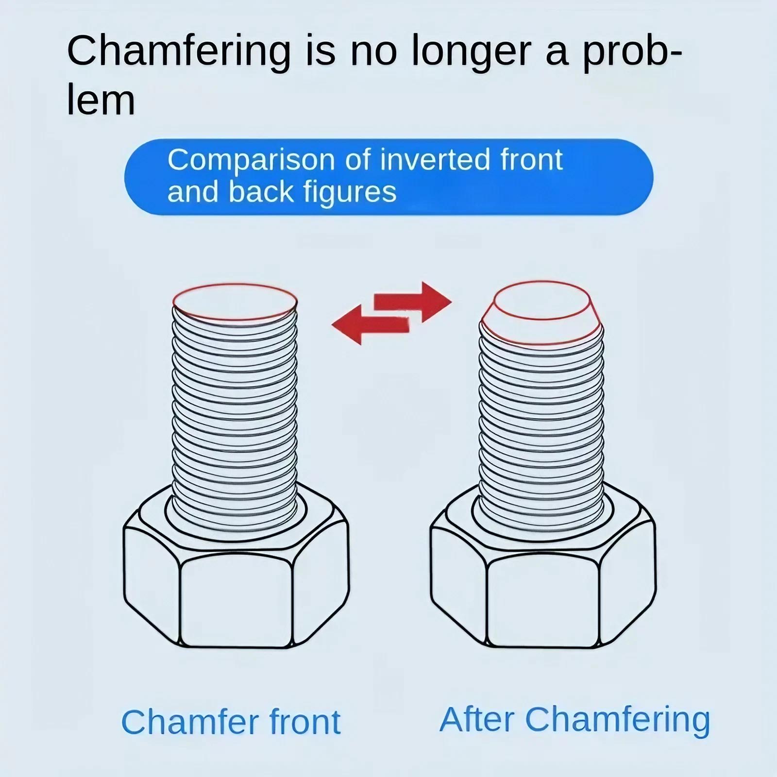 Metal deburring tools, high-efficiency multi-blade chamfering and trimming tools, anti-slip and anti-jamming drill bit repair equipment, precision HSS material external chamfering processing equipment