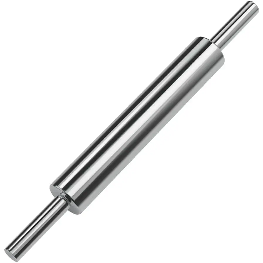 17 in 304 Stainless Steel Rolling Pin - Lightweight, Sturdy Hollow Body Bakeware, Essential Kitchen Pastry Utensil for Baking Pizza Dough, Pie, Cookie Dough - Smooth Construction
