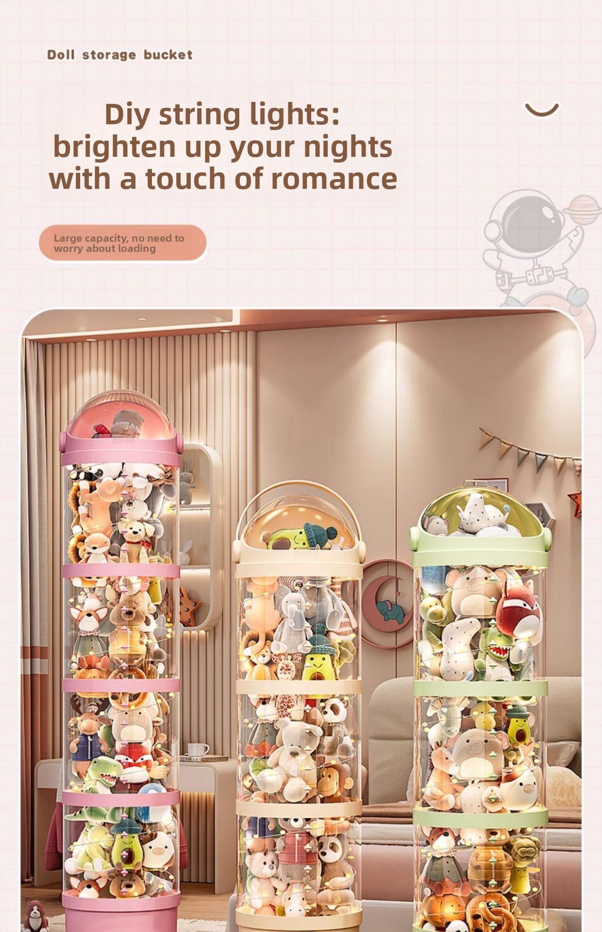 Miniature Figure Display Box Storage Box, Transparent Storage Rack for Small Collectibles and Plush Characters with Stackable Design