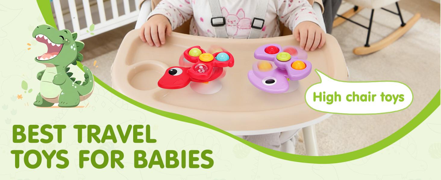 3PCS Dinosaur Suction Cup Toys for 1 Year Old Boys Girls |     Sensory Baby Bath Toys for Toddlers 1-3 |     Infant Travel & Window Toys |     BirthdayBest-selling accessories