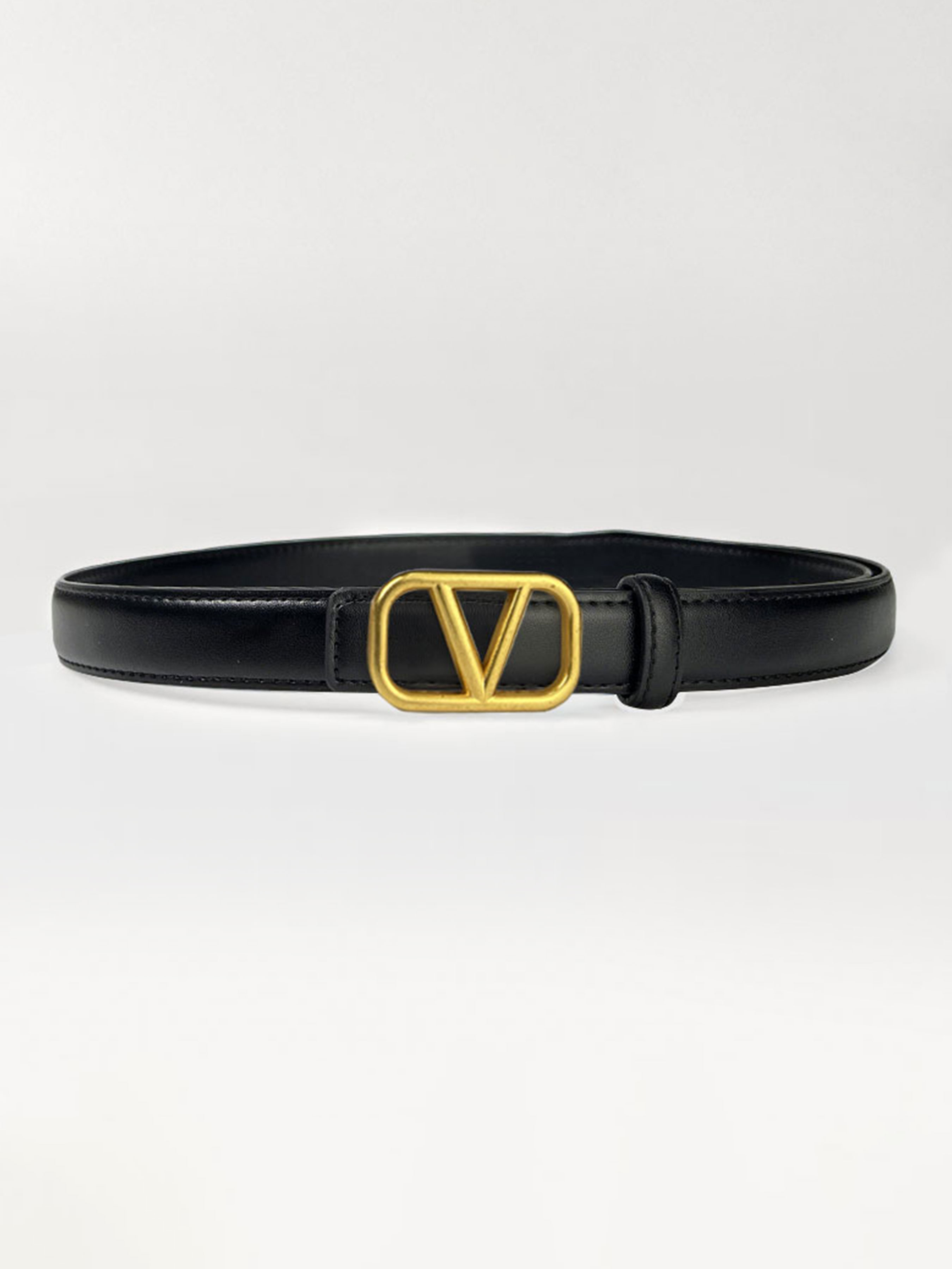 Women's Letter Buckle Leather Belt, Elegant Design for Skirt & Jeans, Perfect Accessory for All Seasons, Durable Fashion Statement