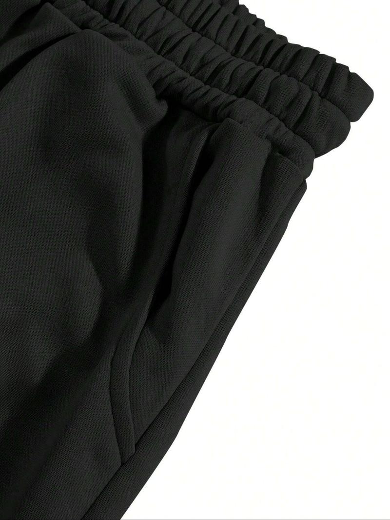 Men's Casual Street Style Cross Print Jogger Pants, Loose Fit Woven Fabric, Fall & Winter Fashion, Trendy for Men