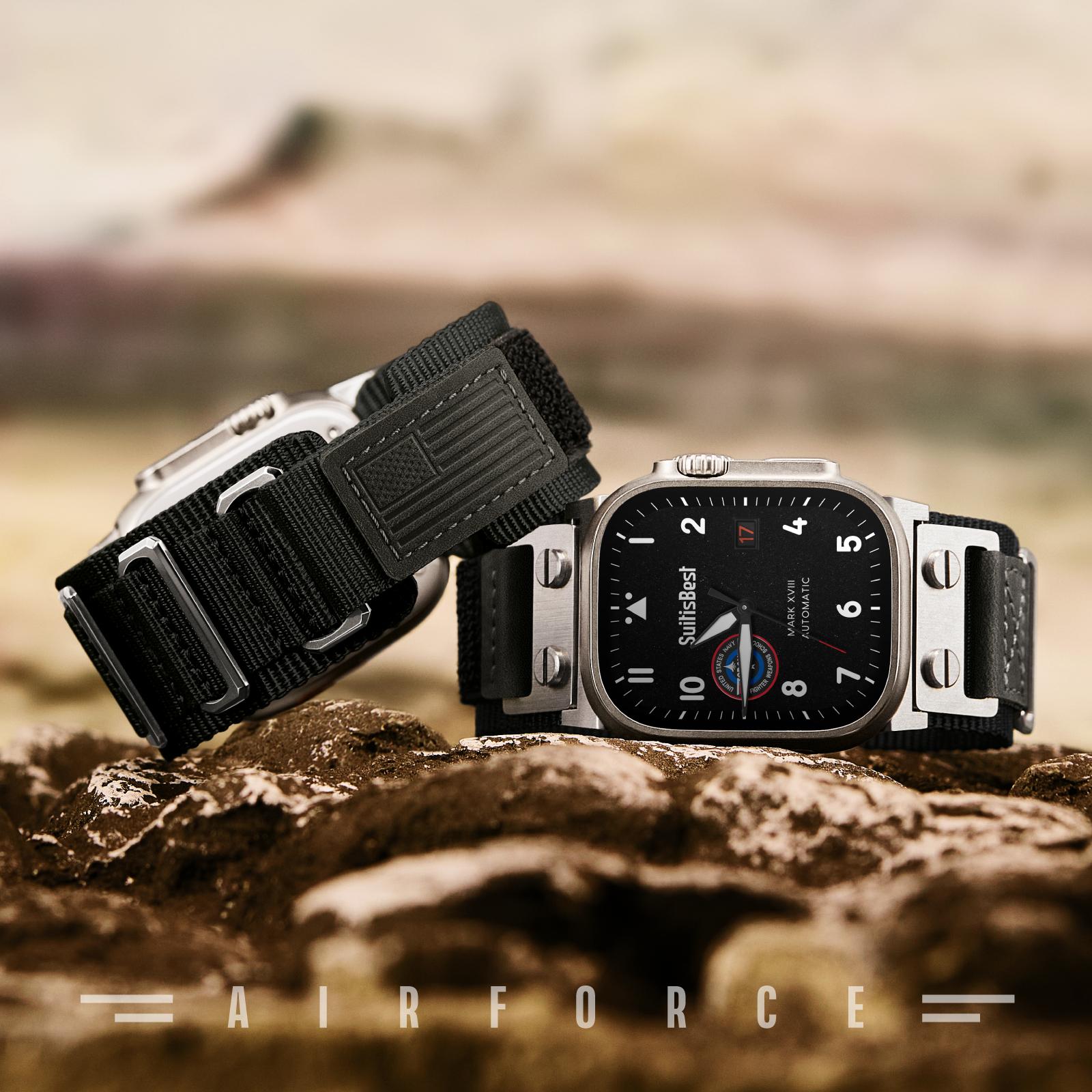 Ultra-Wide Rugged Band for Apple Watch Ultra Band 49mm 46mm 45mm 44mm 42mm(Series 3), Military Nylon Sport Strap for iWatch Ultra Series 11 10 9 8 7 6 5 4 SE