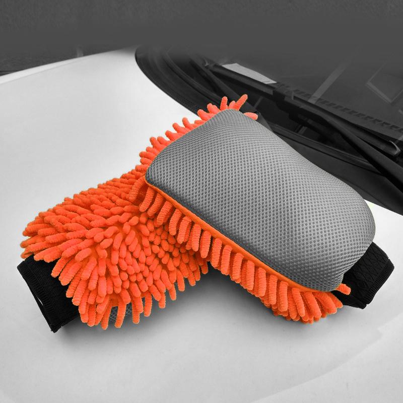 Car Cleaning Glove, Double-sided Car Wash Mitt, Thick Car Cleaning Mitt, Anti-scratch Car Cleaning Tool, Home Kitchen Plush Glove Tool