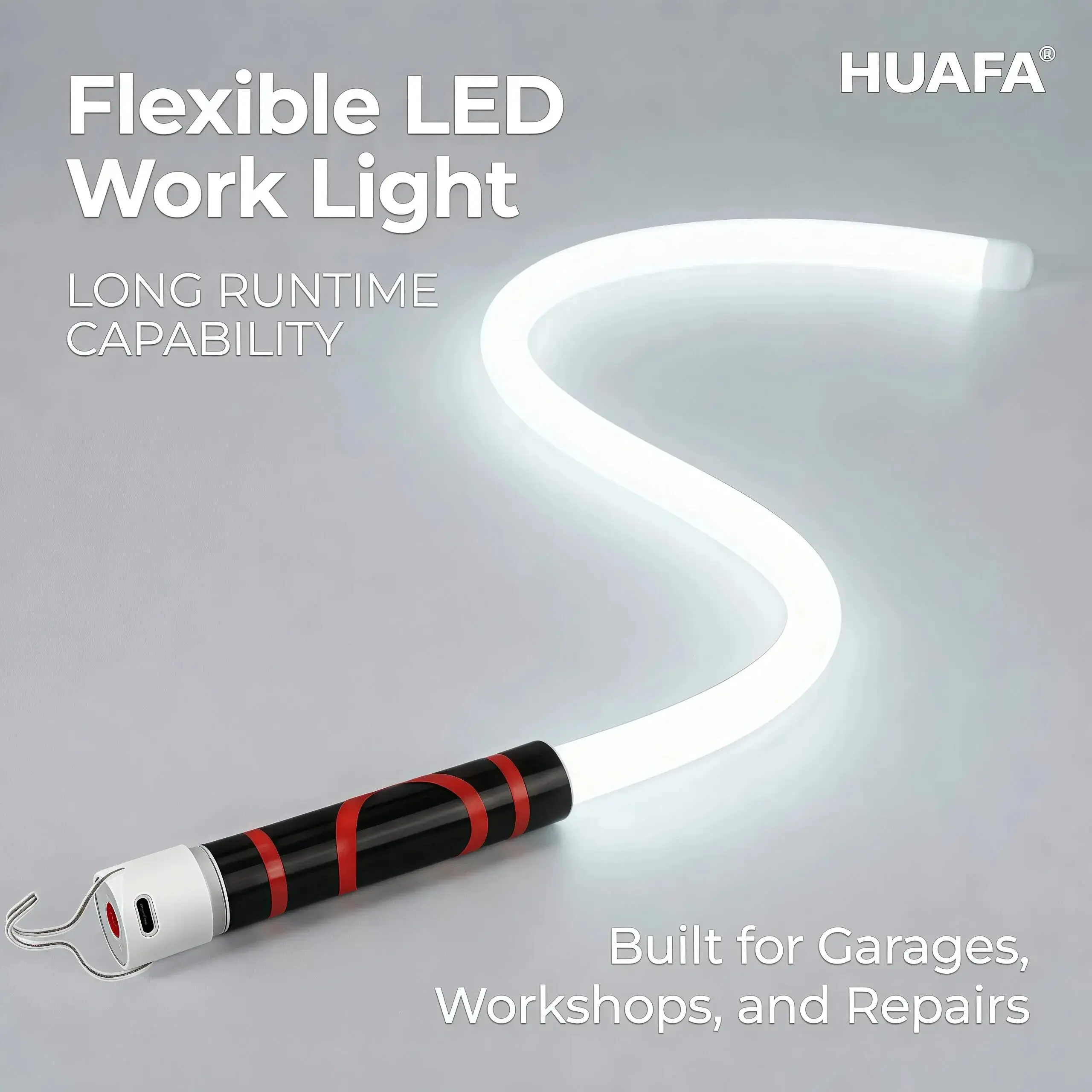 Bendable LED Flashlight Stick – 29" Flexible Rechargeable LED Work Light, Stable Long Lasting Runtime,High Lumen Hands-Free Inspection Light for Car Repair, Portable Lamps,Tools and Gadgets,Under Hood, Garage, Mechanic, DIY,toolupgrade