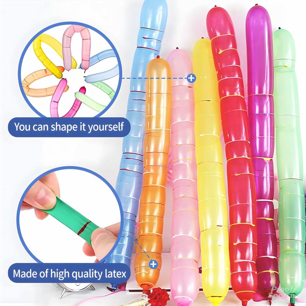 100 rocket balloons with two air pumps, colorful giant rocket balloons for parties
