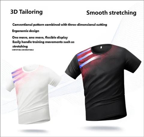 Men's Breathable Quick Drying Sports Tee Regular Fit Casual Short Sleeve T-shirt for Gym Workout Running Men's Sportswear for Summer