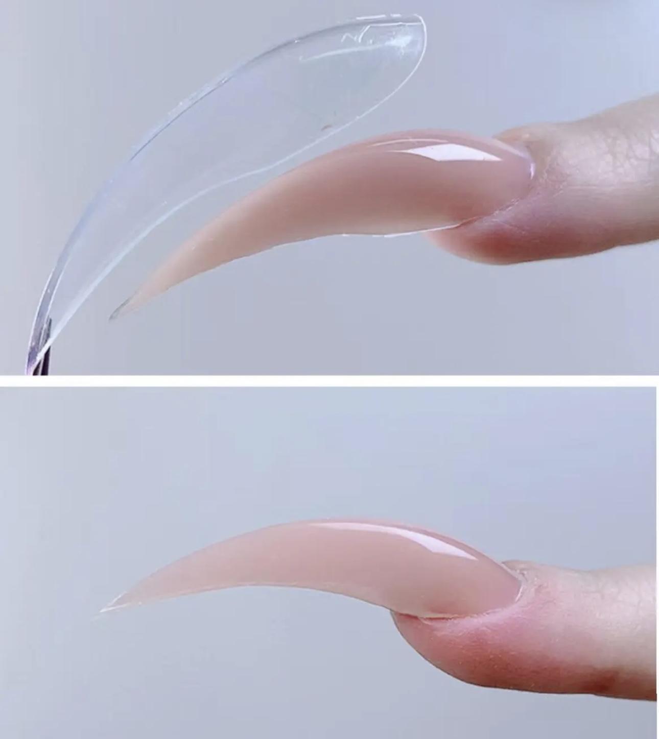 Dual Nail Forms Molds Cat Claw Dual Forms for Poly Nail Gel Duck Shape Nails for Dual Forms