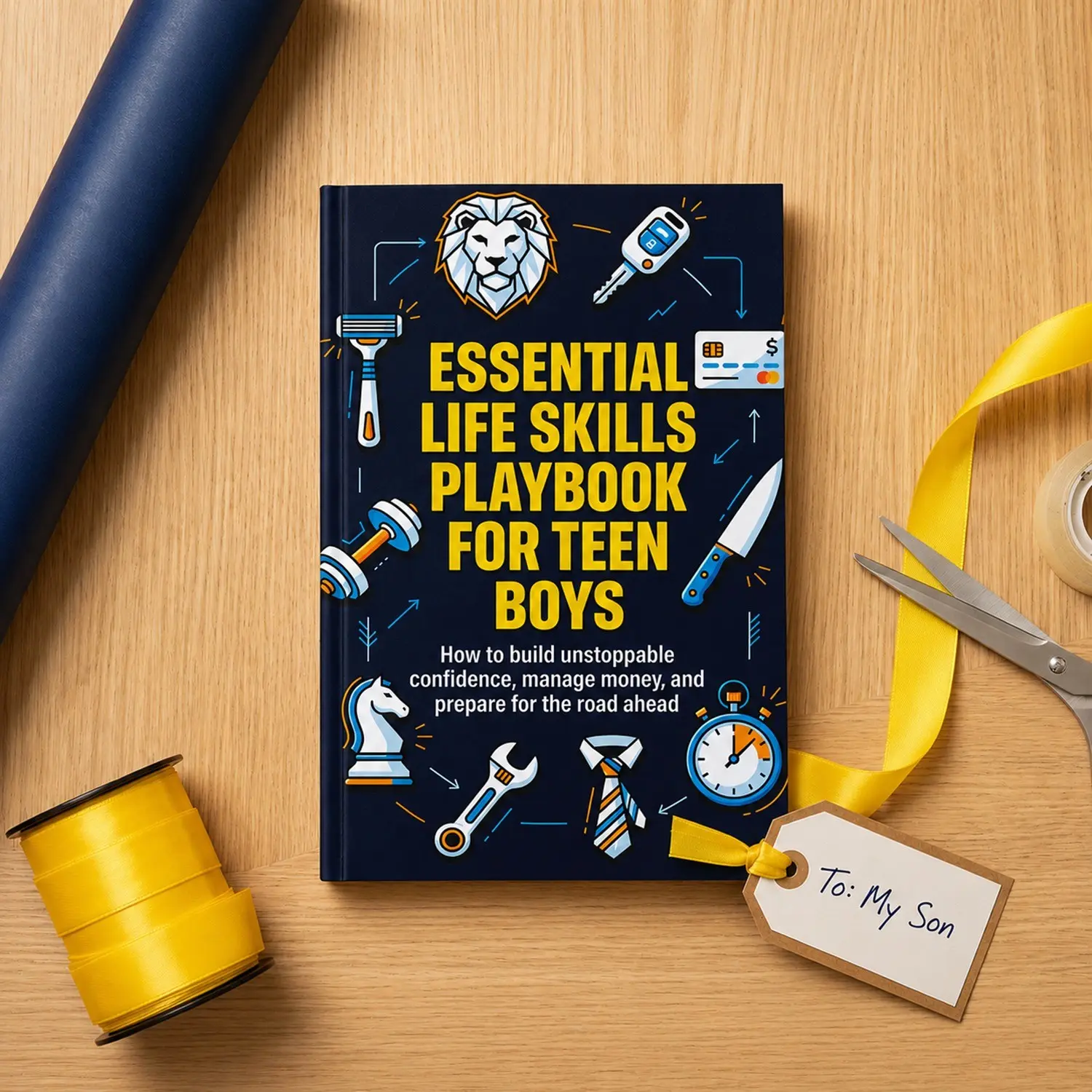 Essential Life Skills Playbook for Teen Boys, Guide to Personal Development, Practical Tips for Adolescents, Boost Confidence & Independence