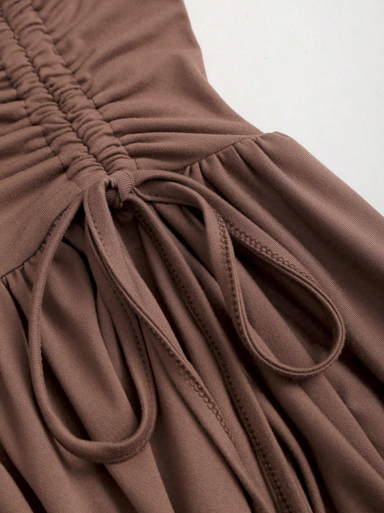 Women's Post-Apocalyptic Vintage Punk Dress, Deep V Neck, High Waist, Irregular Hem, Short Skirt, Multiple Colors Available