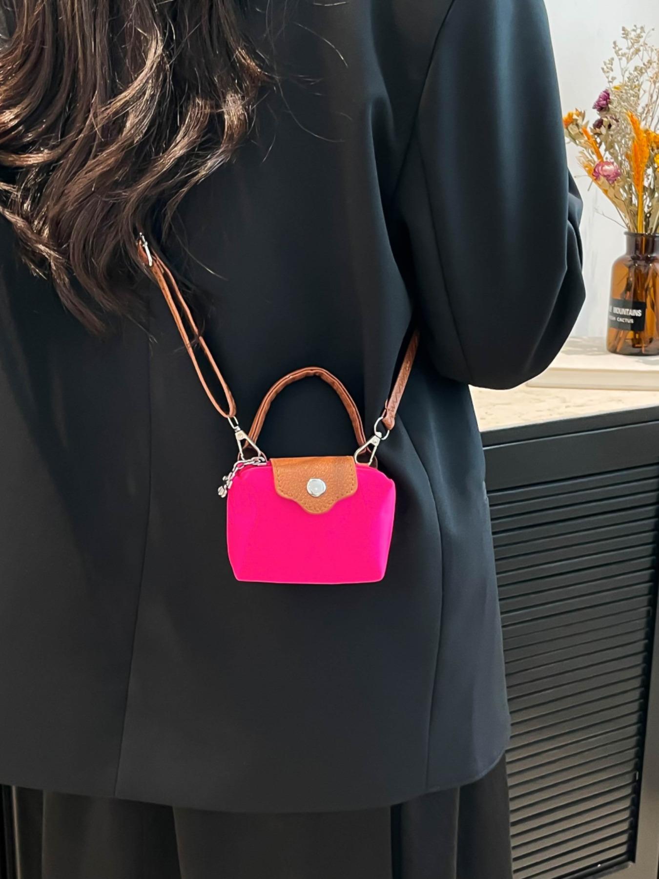 Women's Mini Crossbody Bag with Detachable Shoulder Strap, Zipper Closure, Decorative Purse, Flap Crossbody Purse, Christmas Gift for Young Girls, Lightweight Crossbody Bag