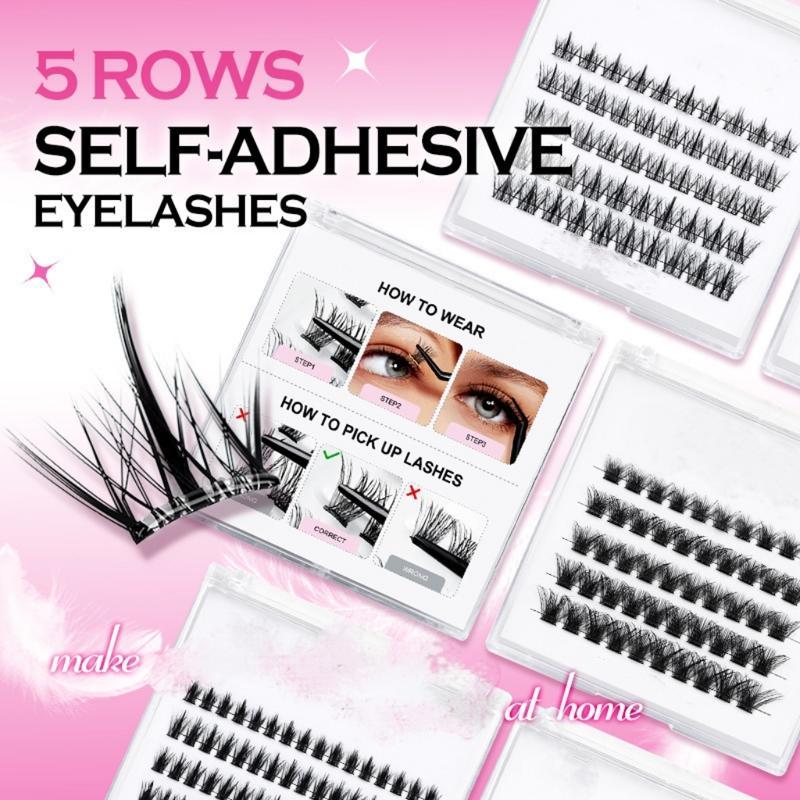 Thick&Curly Segmented Eyelashes,Nature Look Eyelashes 'Individual Eyelash Cluster