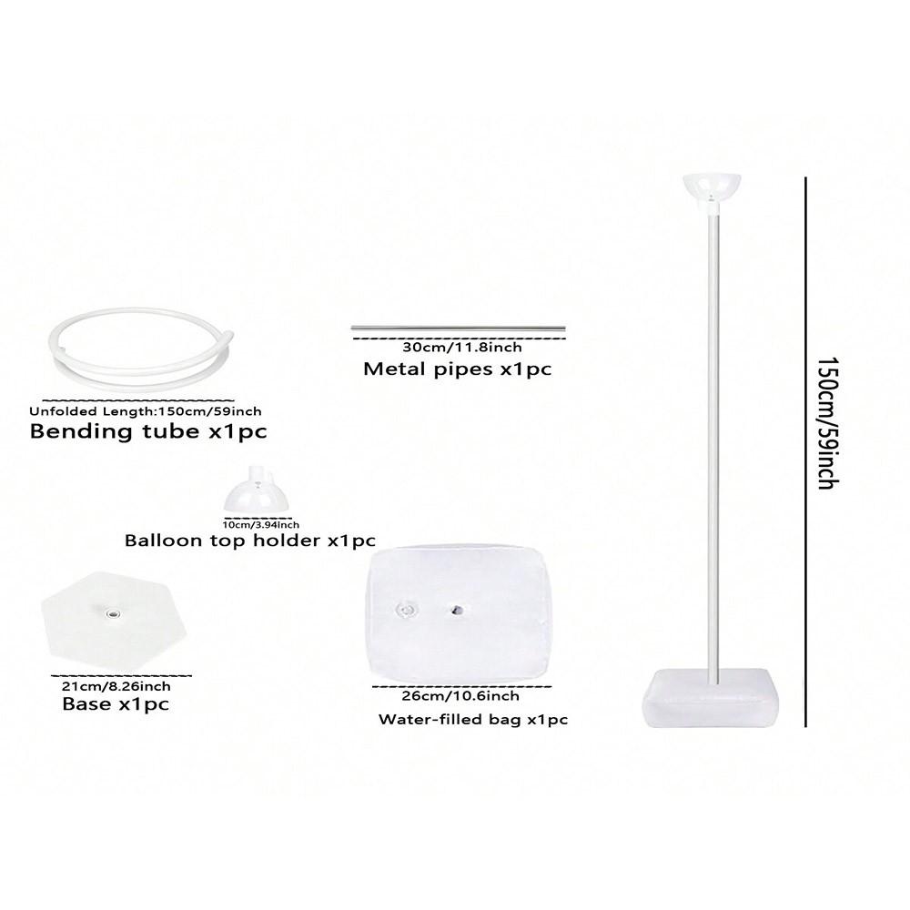 2.5m/1.5m Balloon Arch Kit, Freeform Bendable Balloon Column Stand, Half-Arch Balloon Frame with Base, Wedding Graduation Birthday Decor ( & Gold)