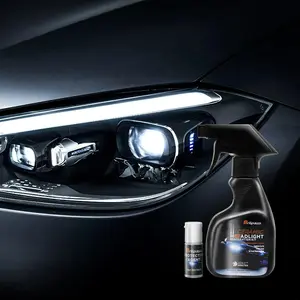 Headlight Restoration Kit - Quick Spray Crystal Coating Car Headlight Cleaner, Anti-Yellowing UV Protection Polish, Auto Care Accessories for Night Driving Safety & Vehicle Detailing
