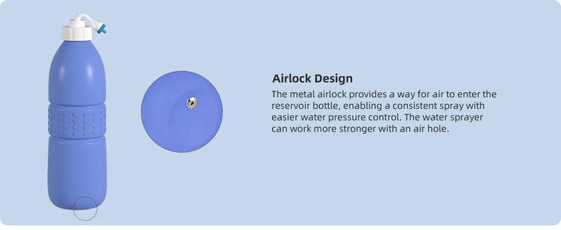 Hibbent Portable Bidet Sprayer and Travel Bidet with Hand Held Bidet Bottle for Personal Cleansing Use Extended Nozzle - Personal Hygiene Care Toilet Bidet Shower/Bathroom Bidet Spray -21.8oz(620ml) Handheld