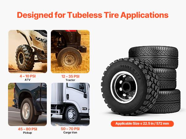 VEVOR Air Tire Bead Seater, 5 Gal/ 18.9 L, Heavy Duty Tire Bead Blaster Tool, 87-116 PSI Operating Pressure, Air Trigger Seating Inflator for Pickup, Truck, ATV, Jeep, Van, Lawn Tractor, RV, Black