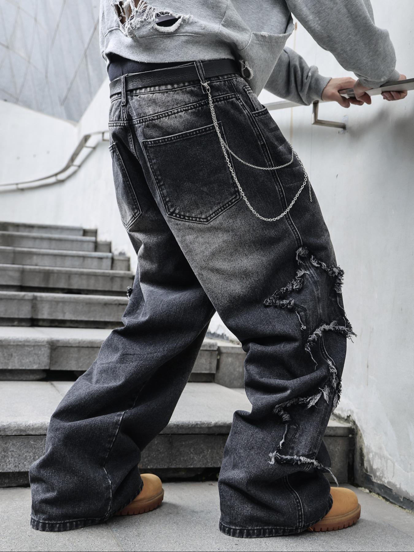 Four-Season Washed Vintage Loose Straight Leg Jeans, Y2K Street Style Denim Jeans, Perfect Gift for Husband and Boyfriend