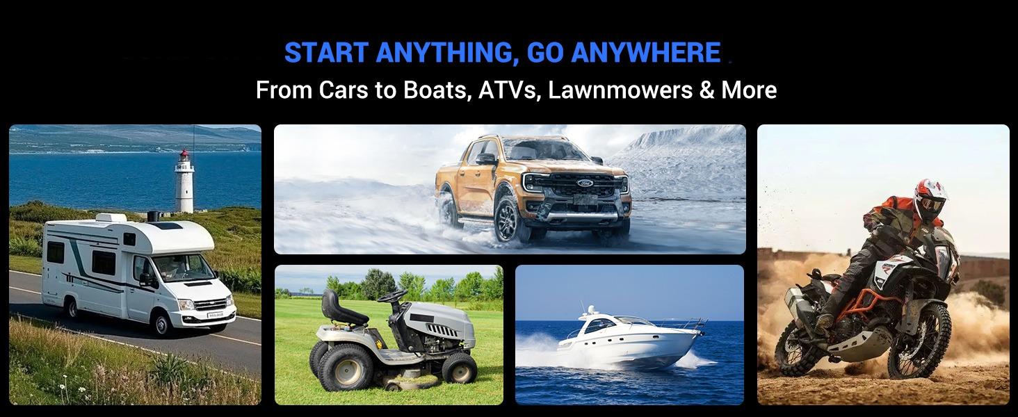 AVAPOW 8000A Jumper Starter (for All Gas & Up to All Diesel Engines) Portable with 4″ HD Display PD 30W Dual-Way Fast Charging, 12V Car Starter Jump Box & Battery Booster