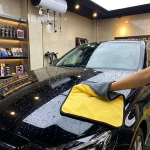 Double-Sided Two-Tone Microfiber Detailing Towel, Dual Sided Microfiber, Car Cleaning Drying Cloth, Car Care Cloth, Car Auto Wash Towel, Professional Car Washing Accessories, Car Cleaning Supplies, Car Detailing Products, Towels For Cars
