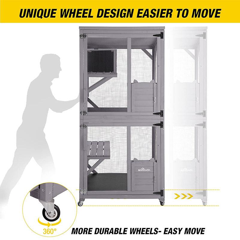 Aivituvin Cat House , Outdoor Cat Catio (Inner Space 13.2ft²)-AIR22, Outdoorfun Aivituvin Cat House , Outdoor Cat Catio (Inner Space 13.2ft²)-AIR22, Outdoorfun