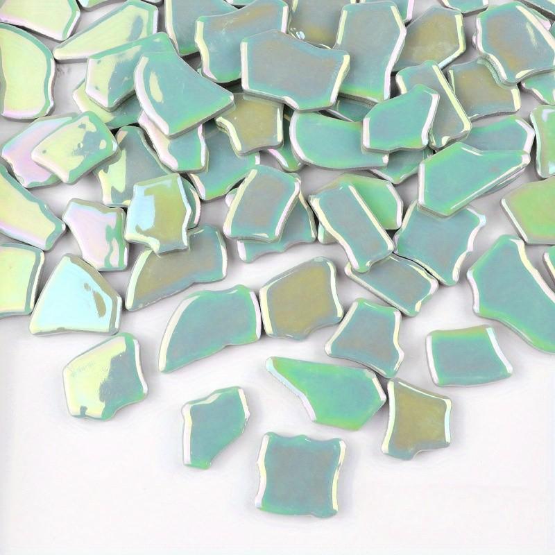 DIY Ceramic Mosaic Tiles, Approximately 35 Pieces, 200g Irregular Shapes, Handmade Materials, Free Stone Patchwork Tile Scraps