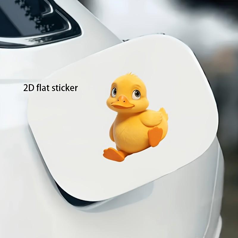 Cute Duck Heart Vinyl Sticker, Self-Adhesive, One-Time Use, for Cars, Trucks, Motorcycles, Windows, Walls, Glass, Metal, Ceramic