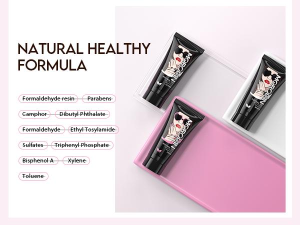 Morovan Poly Gel Nail Kit: with and UV Lamp Poly Gel Starter Kit With Slip Solution Base Coat and Top Coat Nail Extension Gel