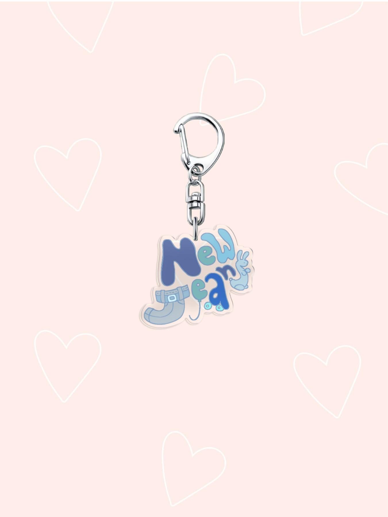 New Cowboy Cartoon Acrylic Keychain, Cute Animal Rabbit Backpack Charm, Best Friend Gift Keychain, Birthday Gift, Holiday Gift