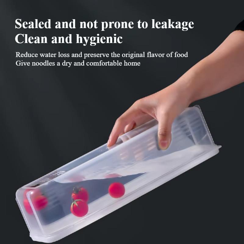 1pc Fresh box Noodle Plastic Food preservation Sealed box Rectangle Fruits Refrigerator storage Kitchen supplies