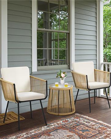 Yaheetech 9-Piece Patio Dining Sets, Outdoor Space Saving Rattan Chairs with Glass Table, Wicker Sectional Conversation Furniture Set with Removeable Cushions, Black/Beige Yaheetech 9-Piece Patio Dining Sets, Outdoor Space Saving Rattan Chairs with Glass Table, Wicker Sectional Conversation Furniture Set with Removeable Cushions, Black/Beige