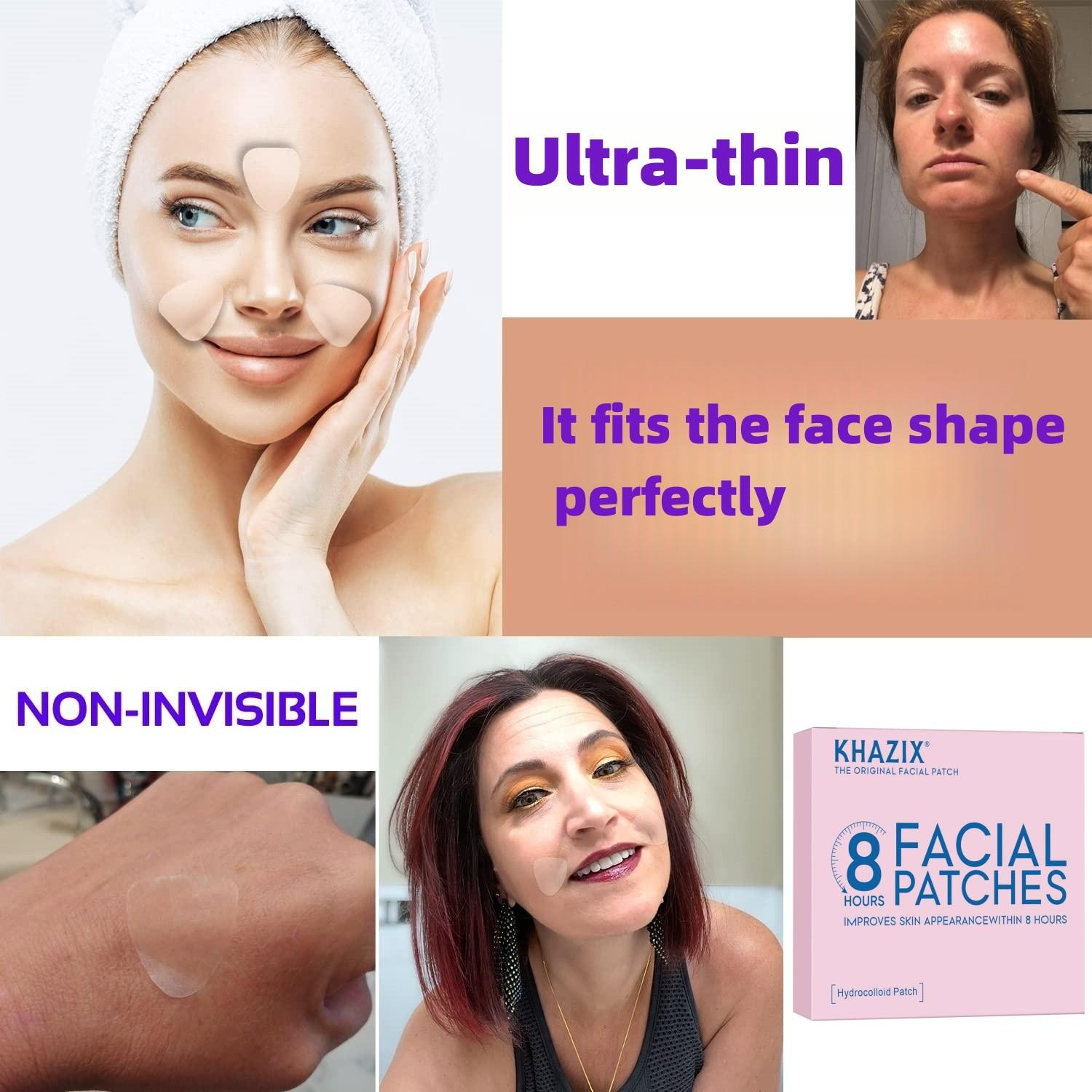 KHAZIX 90/180pcs Multi-Color Triangle Gentle Care Facial Patches,  Single Item, No Alcohol or Aerosol, Made in China