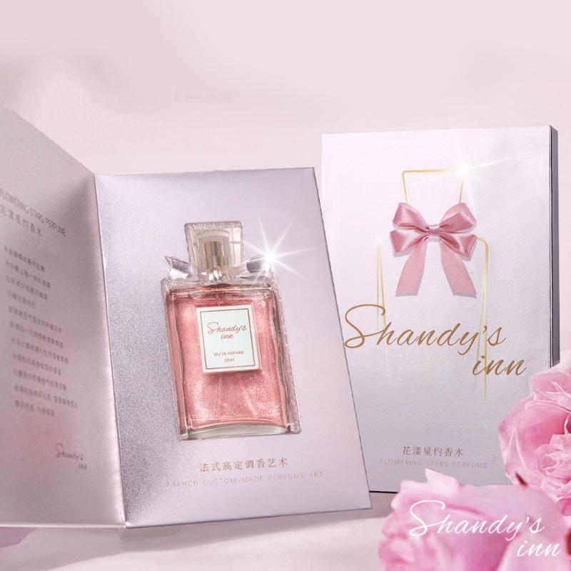 50ML Women's Perfume, Long-Lasting Fresh Rose Scent, Elegant Ladies' Fragrance Gift, Trendy Party and Daily Use, Portable and Happy Mood, Floral Scents Perfume