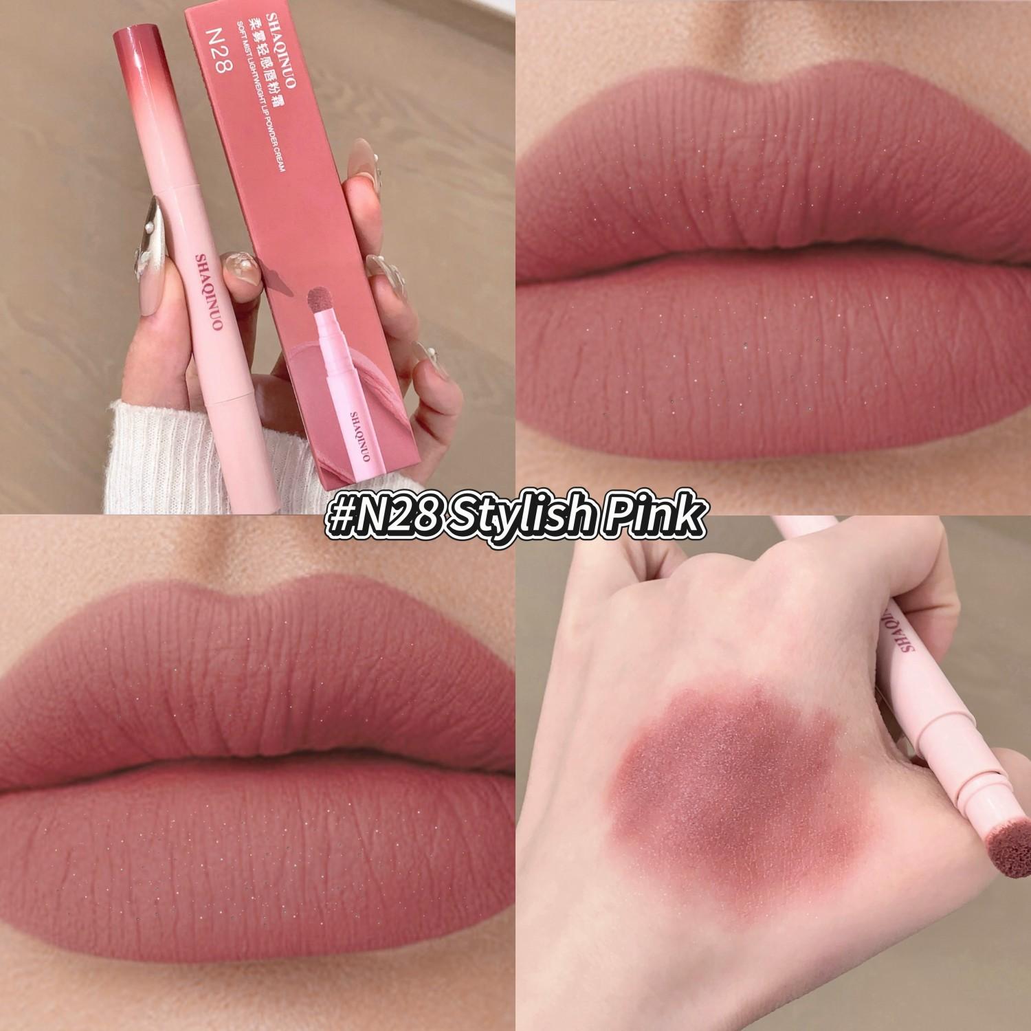 Soft Matte Lip Powder Foundation, Smooth Application, Long-Lasting Wear, Lightweight Formula, Ideal for All Skin Types