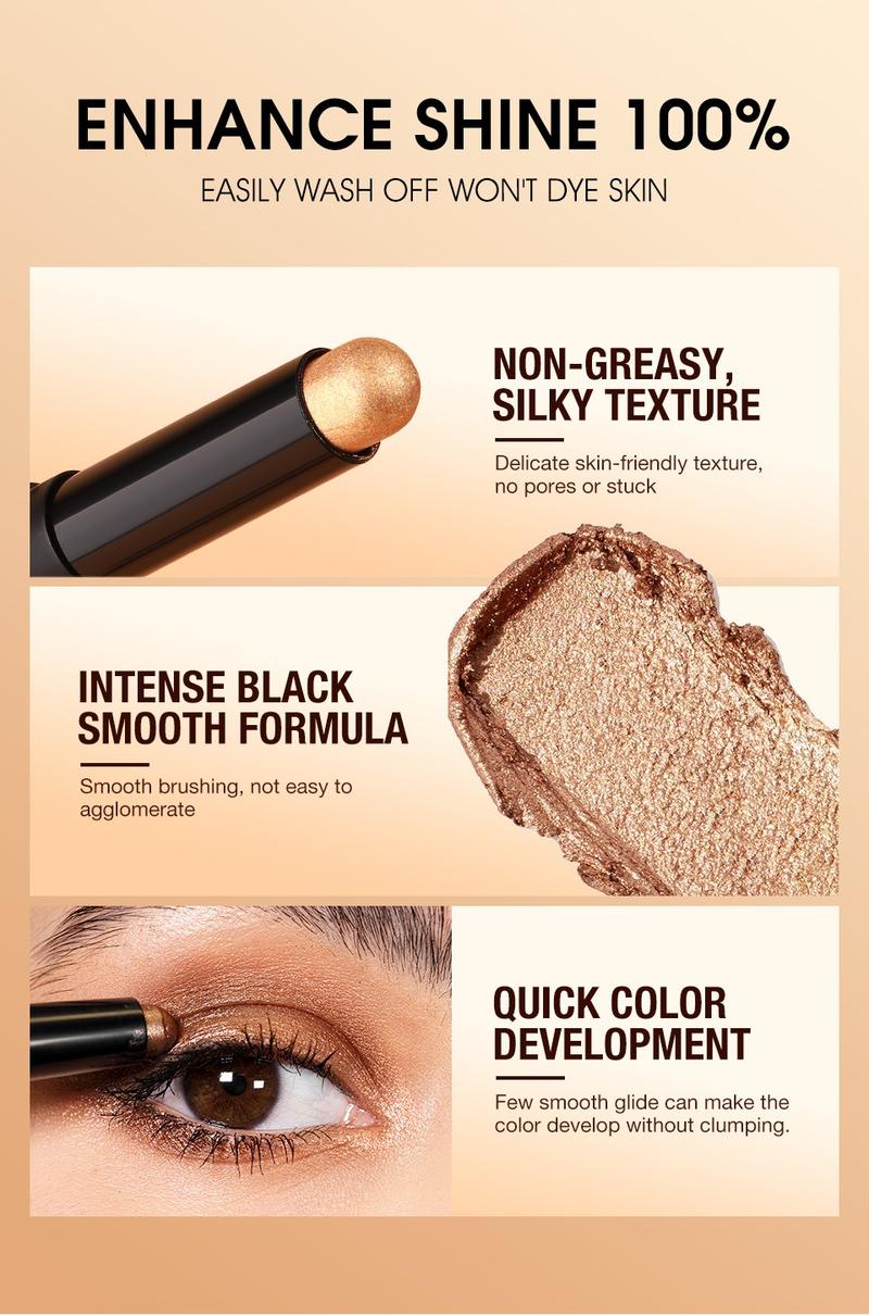 Cream Eyeshadow Stick Gift Set, 8 PCS Soft Smooth Matte Earth & Bright Metal Color Contour Sticks, Waterproof & Long-Lasting Cream Eyeshadow Stick Gift Set, 8 PCS Soft Smooth Matte Earth & Bright Metal Color Contour Sticks, Waterproof & Long-Lasting