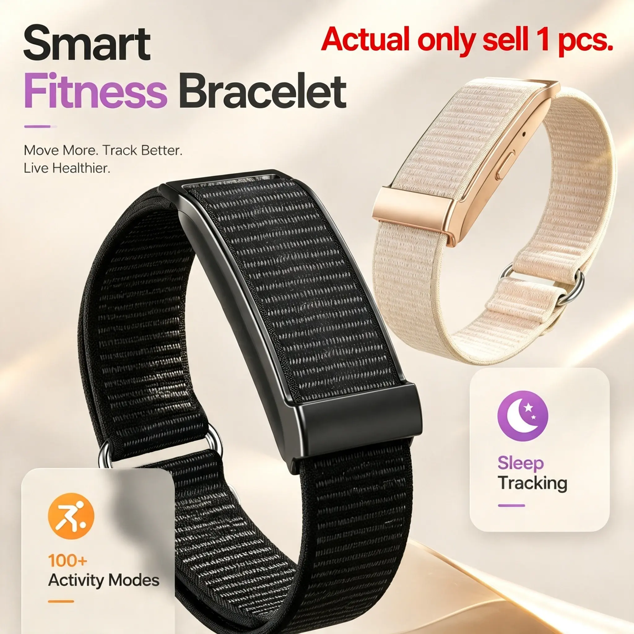 Screen-Free Fitness Band, Fitness Wearable Devices, Call/sms Alerts, Step Counting, Calorie Tracking, Multiple Sports Modes, Hydration Reminders, Alarm, Female Cycle Tracking