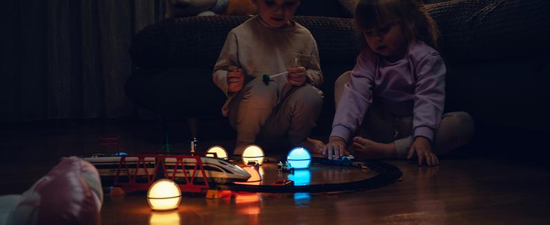 OLIGHT Sphere Smart Night Light, 75 lumens Stepless Dimming Table Lamp with Remotely APP Control, Magnetic Rechargeable RGB Ambient Light for Sleeping, Reading, and Relaxation