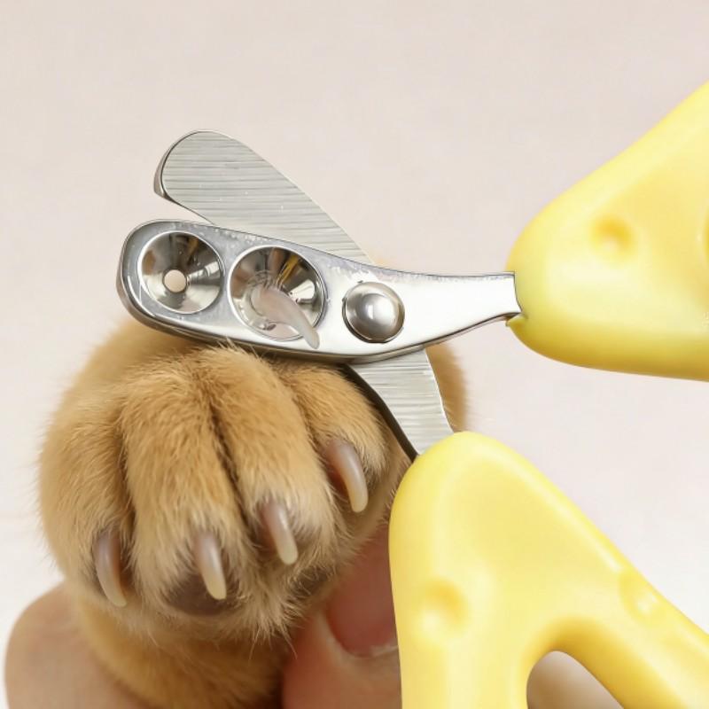 Cheese Cat Dual-Hole Small Blind Clipper, Pet Cat Kitty Scissors, Cat Claw File, Essential Grooming Tool for Cats, Easy-To-Use Design, Grooming Supplies