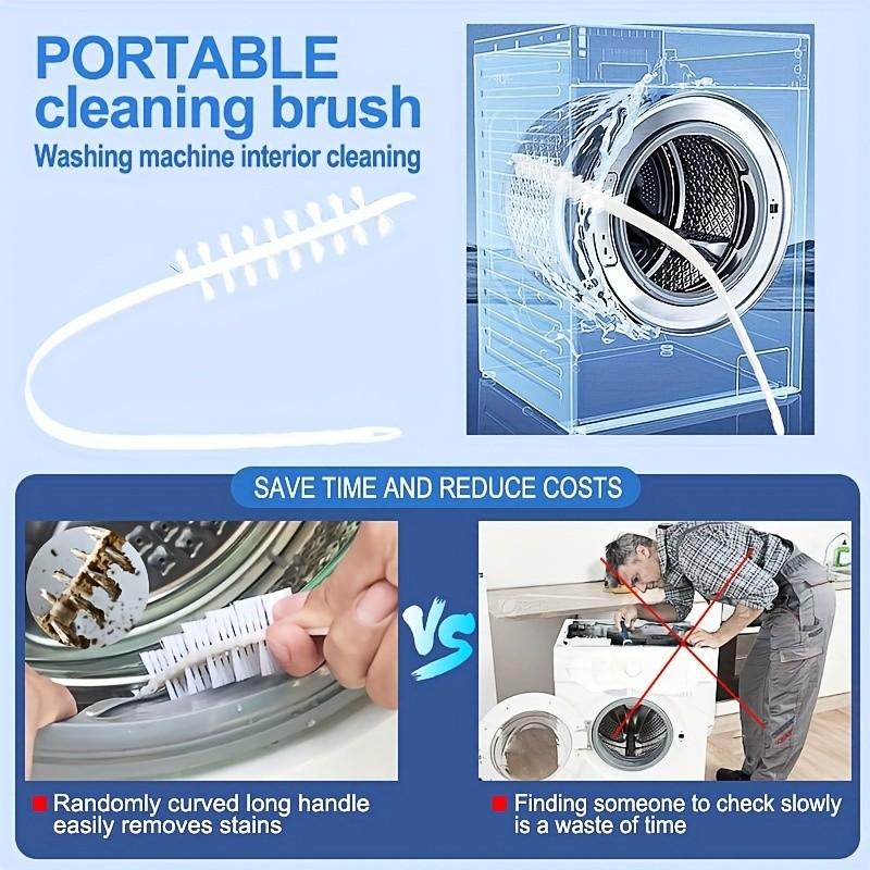 Long Handle Powerful Washing Machine Cleaning Brush, Flexible Deep Clean Head, Durable Plastic Material, for Roller & Top Load Washers