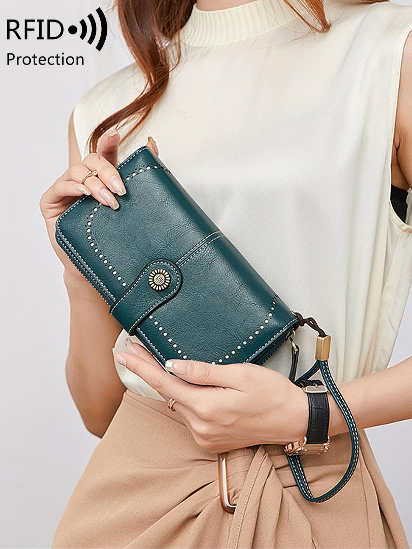 Women's Vintage Card Holder, Large Capacity Zipper Card Holder, Multi Card Slot Card Holder, Casual Trendy Versatile High-quality Daily Wallet