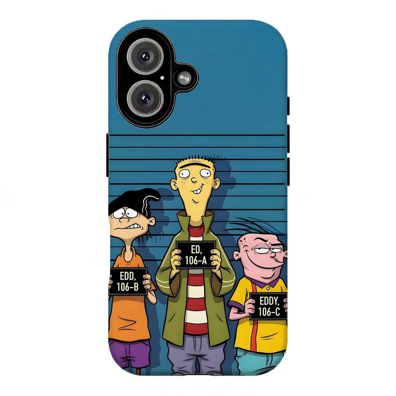 FL-Ed Edd n 3ddy 90s Cartoon Phone Case,Retro Nostalgic Aesthetic Cover For iPhone 11 12 13 14 15 16 17 Air Pro Max for Samsung S26 S25 S24 S23 S22 S21 Case,Gift for her/him/fans