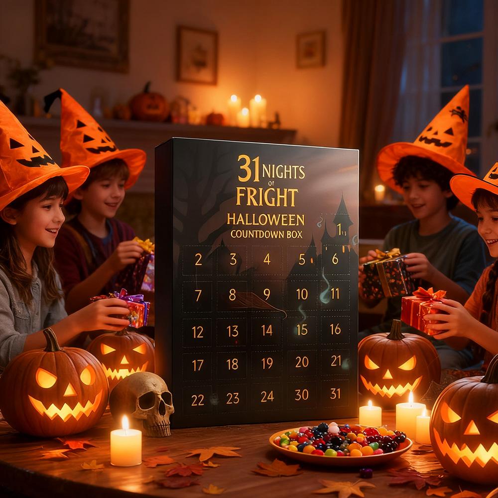 Halloween Advent Calendar spooky haunted castle box