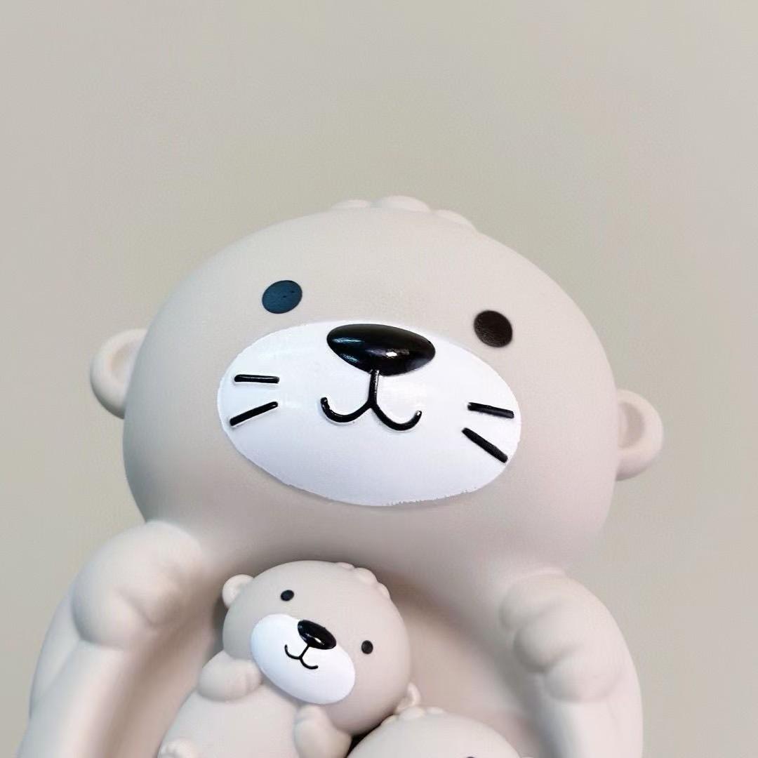 Cute Seal Family Bath Toy Set, Silicone Floating Stacking Toys, Safe Non-Toxic Bathtub Toys for Toddlers, Includes Mother Seal and 3 Pups, 0-3 Years