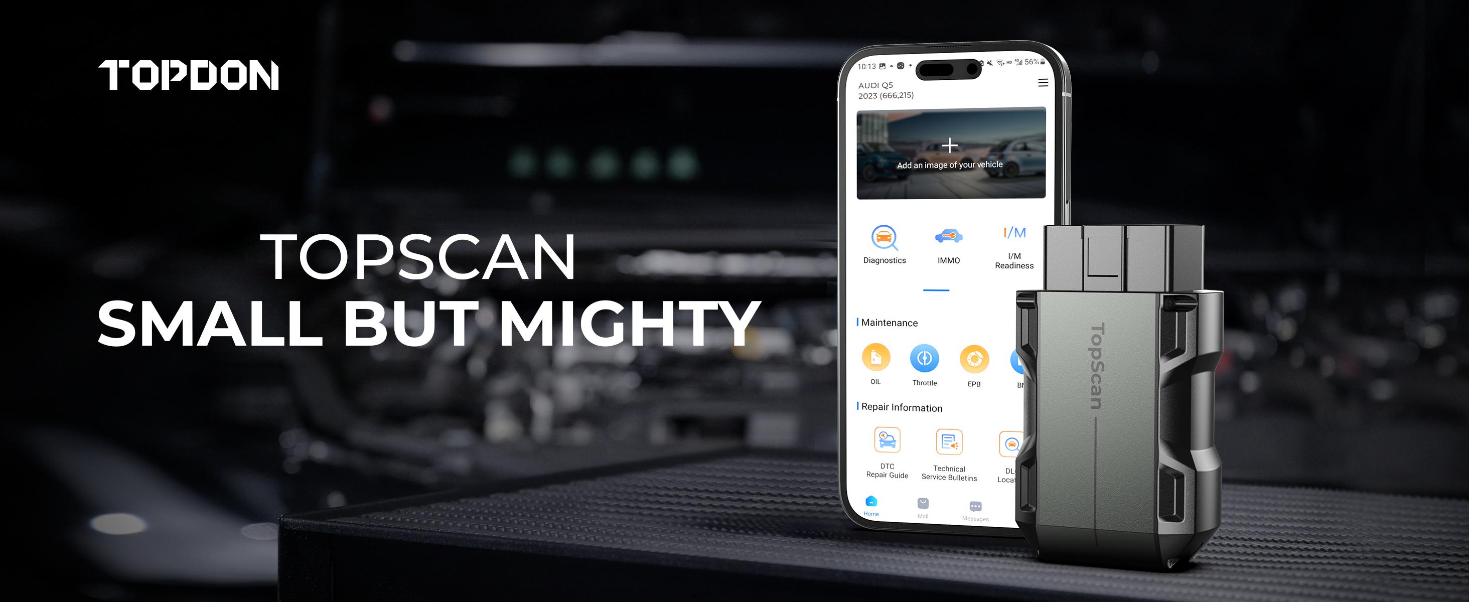 TOPDON TOPSCAN OBD2 Scanner Diagnostic Tool Full System AutoVIN Active Test