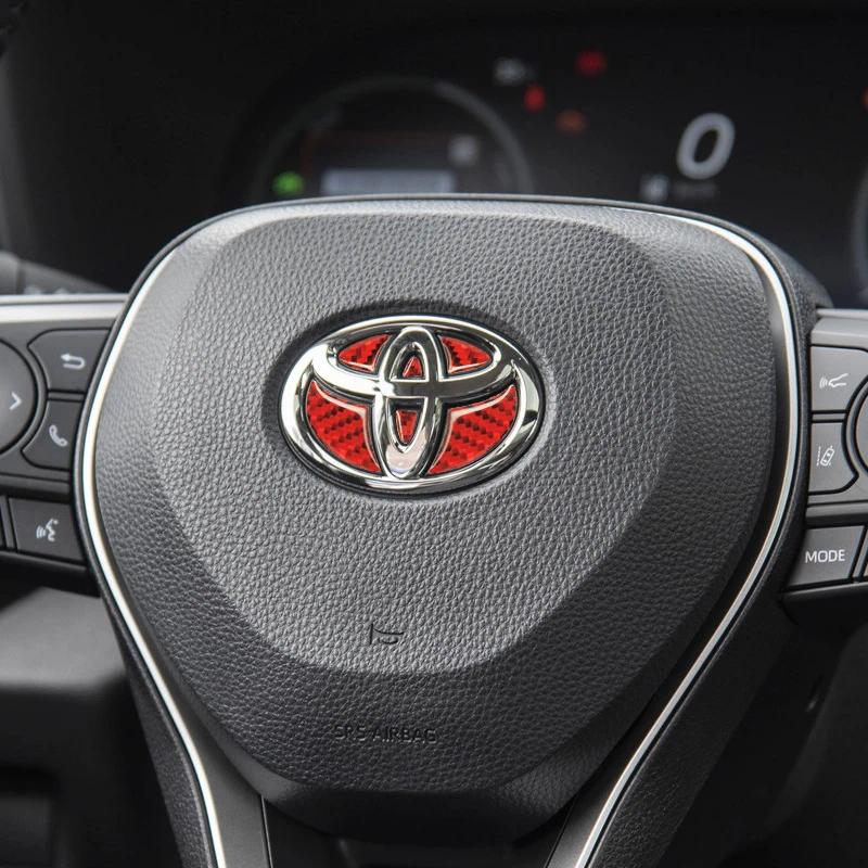 Car Steering Wheel Decal, Carbon Fiber Design for Toyota Hilux Prius Avensis Auris Verso Corolla Camry, Durable & Stylish Accessory, Car Accessories
