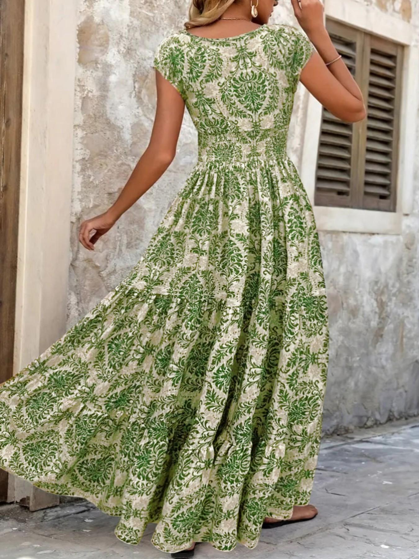Plus Size Boho Floral Maxi Dress Casual Wear Aesthetic | V Neck | Smocked Waist | Flowy Ruffle Hem | Curvy Women Beach Outfits Bohemian Elegance Womenswear - TikTok Shop Plus Size Boho Floral Maxi Dress Casual Wear Aesthetic | V Neck | Smocked Waist | Flowy Ruffle Hem | Curvy Women Beach Outfits Bohemian Elegance Womenswear - TikTok Shop
